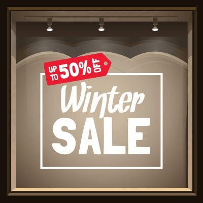 Houseart - ΣΗΜΑΝΤΙΚΟ: Σε περίπτωση διαφοράς τιμής από το κατάστημα ισχύει παντα και μόνο η τιμή του καταστήματος Up to 50% off red-white, Εκπτωτικά, Αυτοκόλλητα βιτρίνα